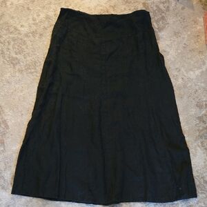 Isabella Bird Elegant Black Linen Women's Skirt Size 14